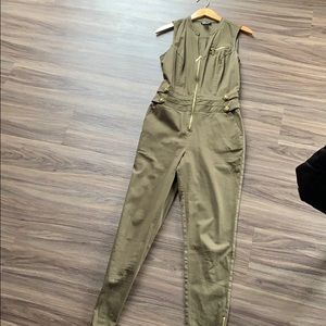 Olive green jump suit